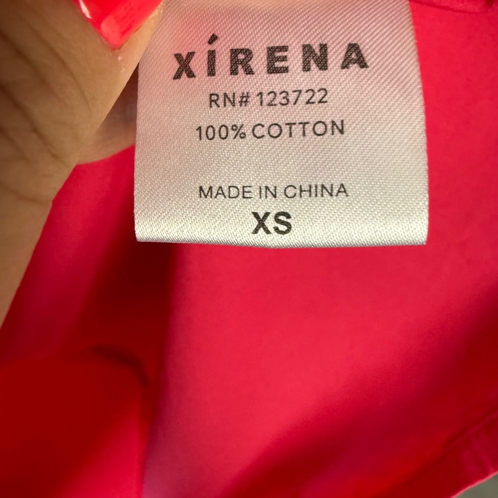 Xirena Cyra Midi Dress Pink Tulip Sleeveless 100% Cotton Empire Waist Size XS - Picture 11 of 11